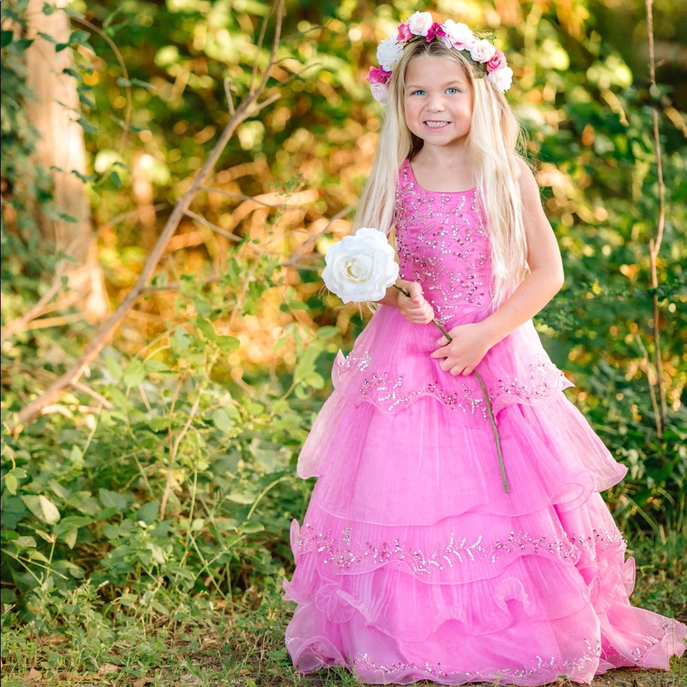 Pink, Perfect Angels, Evening Gown, Girl’s Size 4